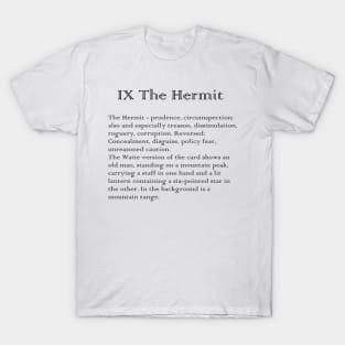 The Hermit Tarot Arcana meaning T-Shirt